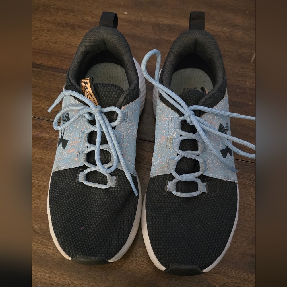 Under Armour Black and Blue Athletic Sneakers
